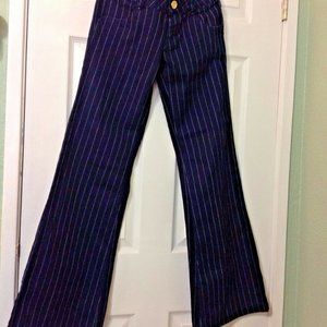 Women's SouthPole Collection ~Boot Cut ~Cotton Blend ~Stripes Jeans ~ Sz.1